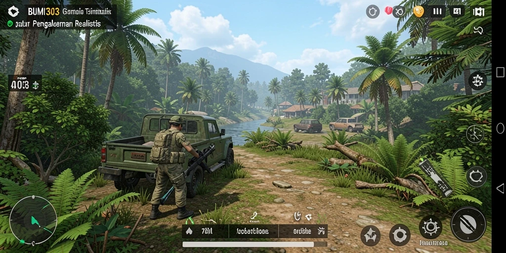 Gameplay BUMI303 yang realistis dan interaktif.