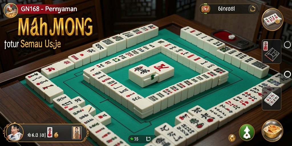 Screenshot gameplay GN168 yang menampilkan suasana seru Mahjong.