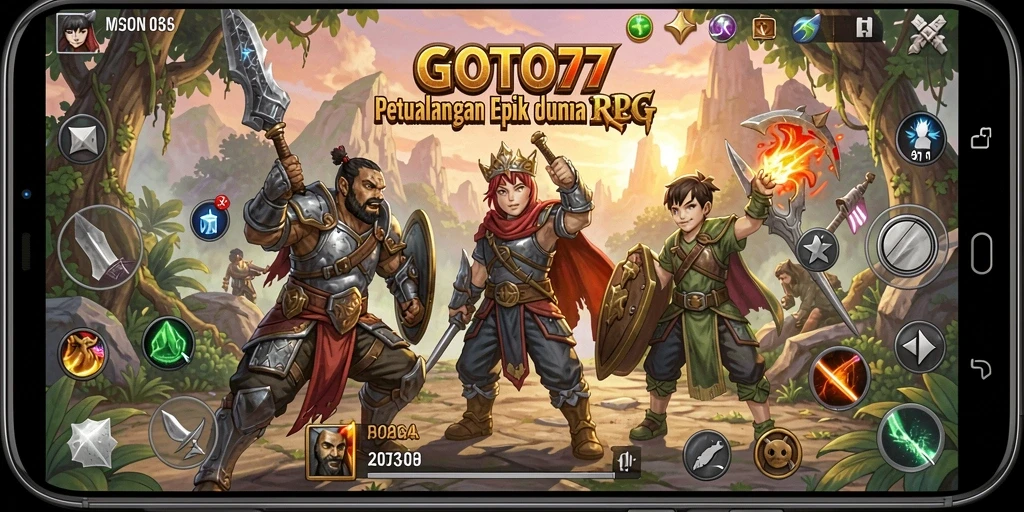 Tampilan gameplay RPG GOTO77 yang seru dan mendetail.