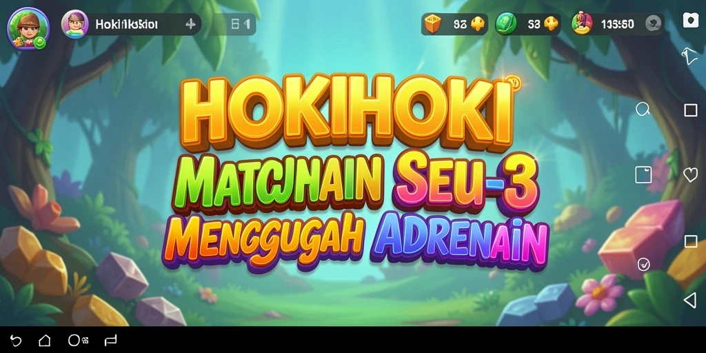 Tampilan gameplay seru HOKIHOKI yang penuh warna.