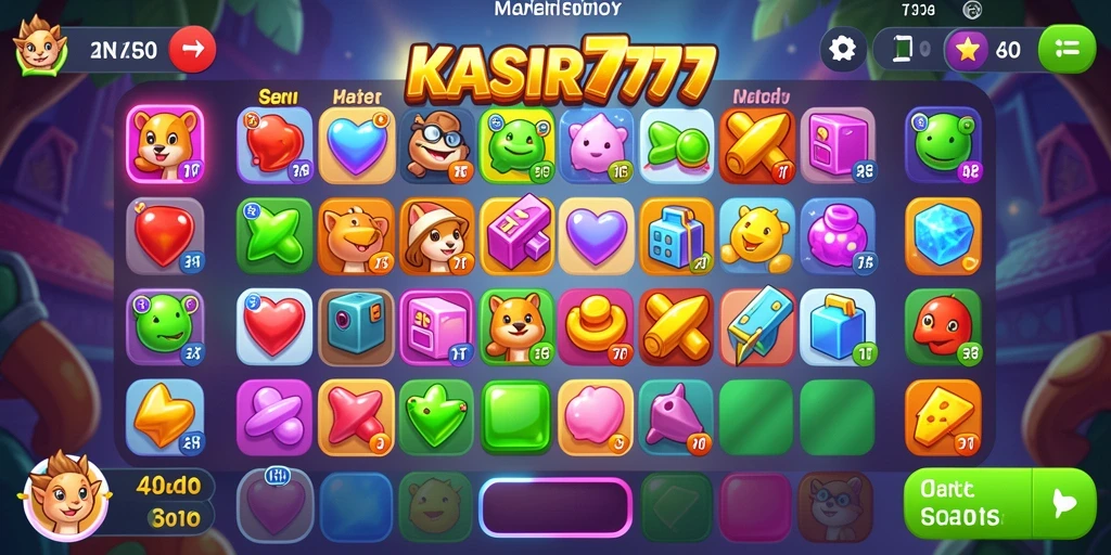 Tangkapan layar KASIR777 menunjukkan aksi seru gameplay Match-3.