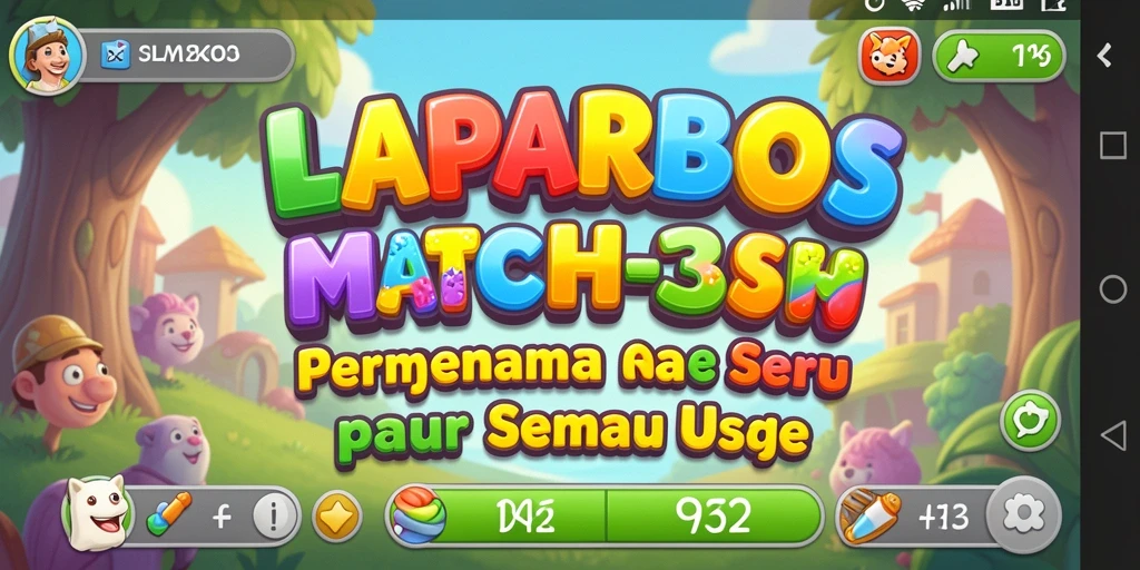 Tangkapan layar menunjukkan aksi seru dalam gameplay Match-3 LAPARBOS.