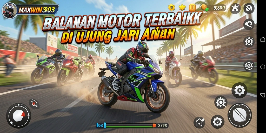 Gameplay mendebarkan dari MAXWIN303 saat balapan motor di trek beragam.