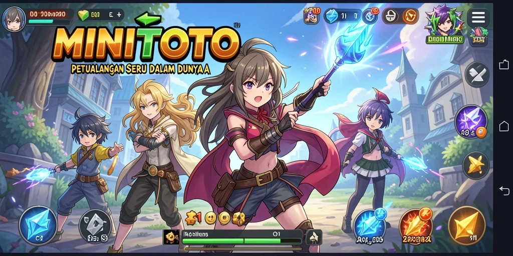 Tampilan gameplay MINITOTO dengan karakter Anime yang memukau.