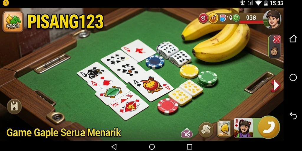 Tampilan gameplay Gaple di PISANG123 yang seru dan interaktif.