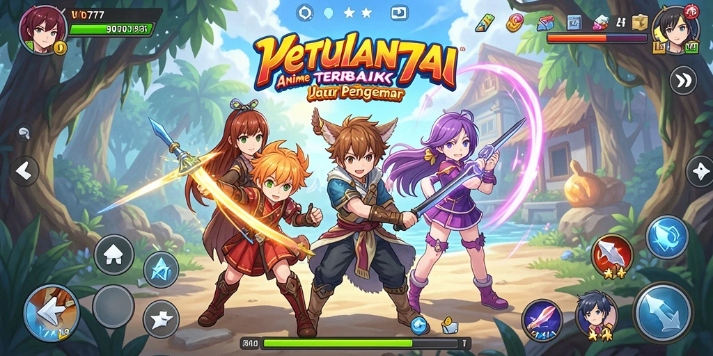 Tampilan permainan VO777 yang menarik dengan karakter anime yang ikonik.