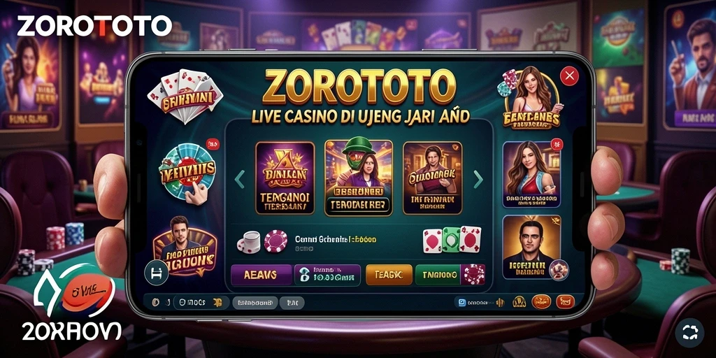 Tampilan gameplay Live Casino ZOROTOTO yang menegangkan dan interaktif.